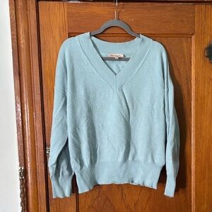 Philosophy V-Neck Sweater - Soft Blue